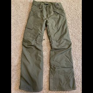 Khaki North Face Ski Pants